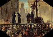 Stefano Ussi The Execution of Savonarola oil painting on canvas